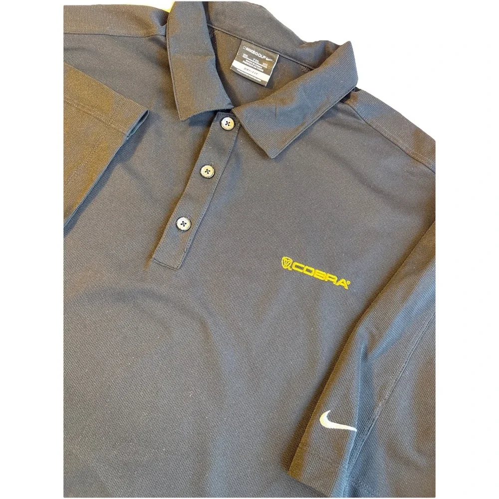 NIKE Performance Golf Polo Dri-fit Mesh Black Cobra Men's‎ XXL